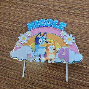 Bluey Cake Topper - Birthday Bluey/Bingo