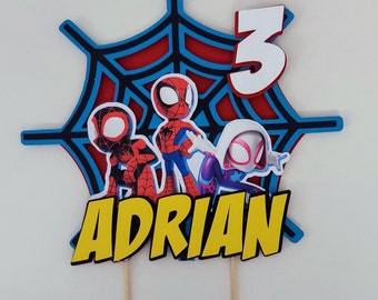 Spidey Cake Topper - Spiderman Cake Topper Spidey and his Amazing Friends