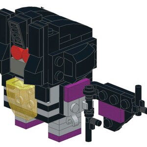 Custom LEGO Brickhead Instructions - &quot;Skywarp&quot; Decepticon Transformer