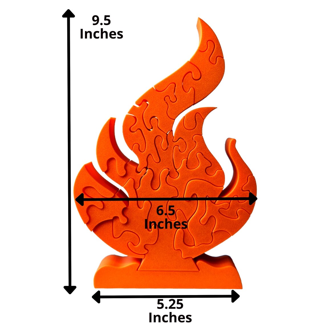 Large Survivor-inspired Fire Puzzle Replica- 9.5