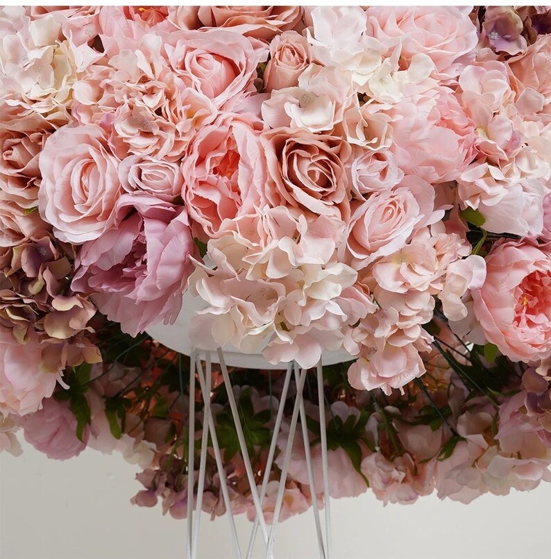 80cm 3/4 Peach Dusty Rose Rose Flower Ball Bouquet Wedding Table Flower