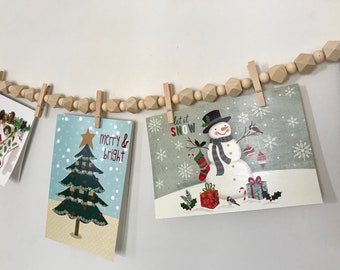 23X18 mixed 4x6 Memorial Holiday Wall Hanging Photo Post card Holder. Christmas Grandkids Country Picture Display Board Greeting