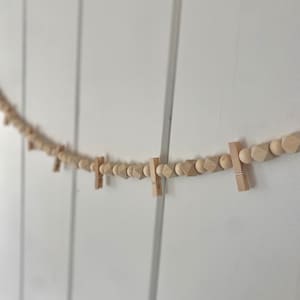 Beaded Garland With Clips , Kids Art Display , Nursery Decor , Kids Room Decor , Art Display , Clip Garland