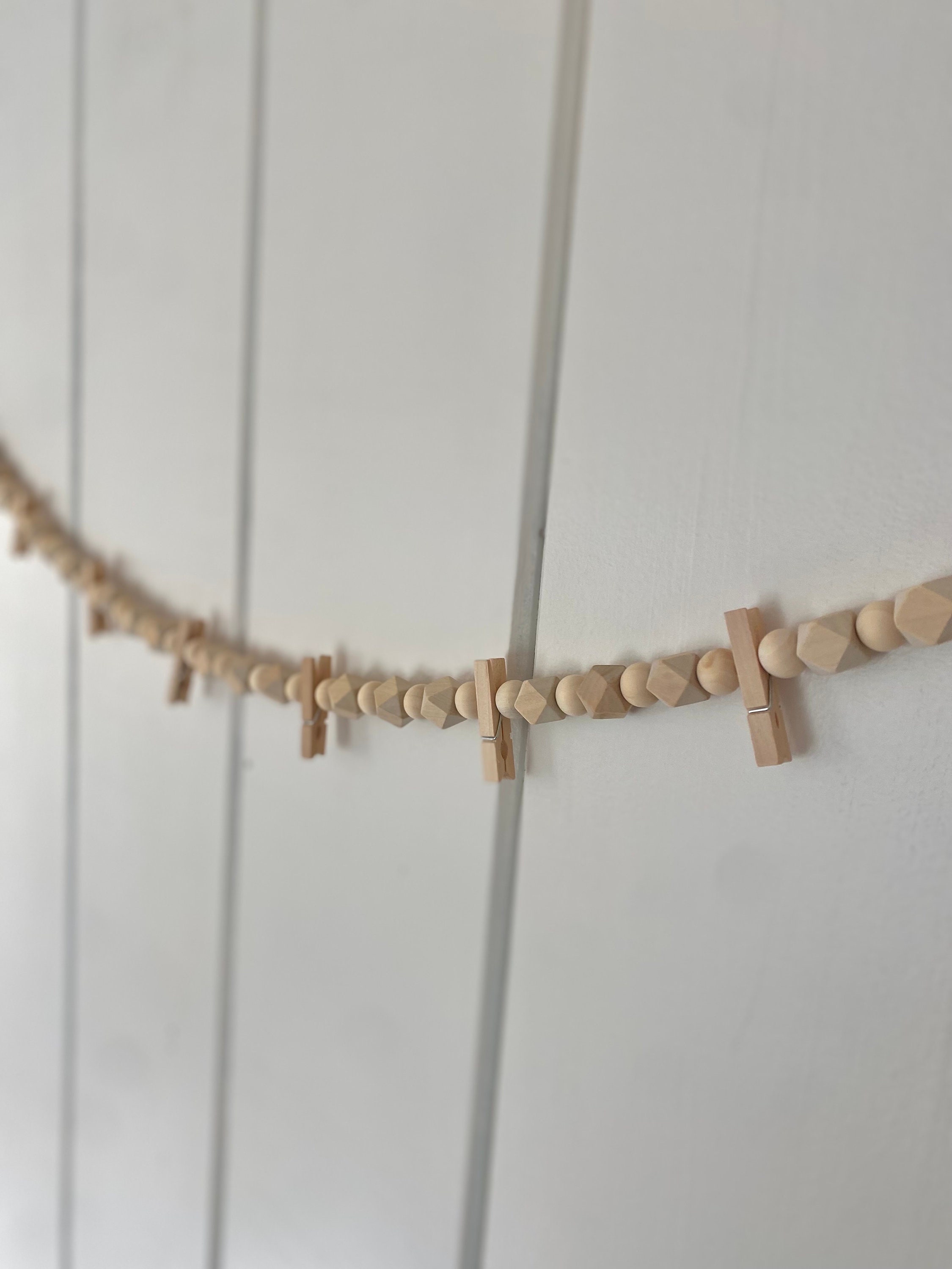 guirlande perlée avec clips, affichage d'art pour enfants, décor de pépinière, chambre d'enfants, d'art, guirlande clips