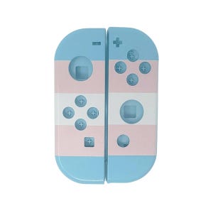 Transgender trots vlag Nintendo Switch Joy con custom controller shell