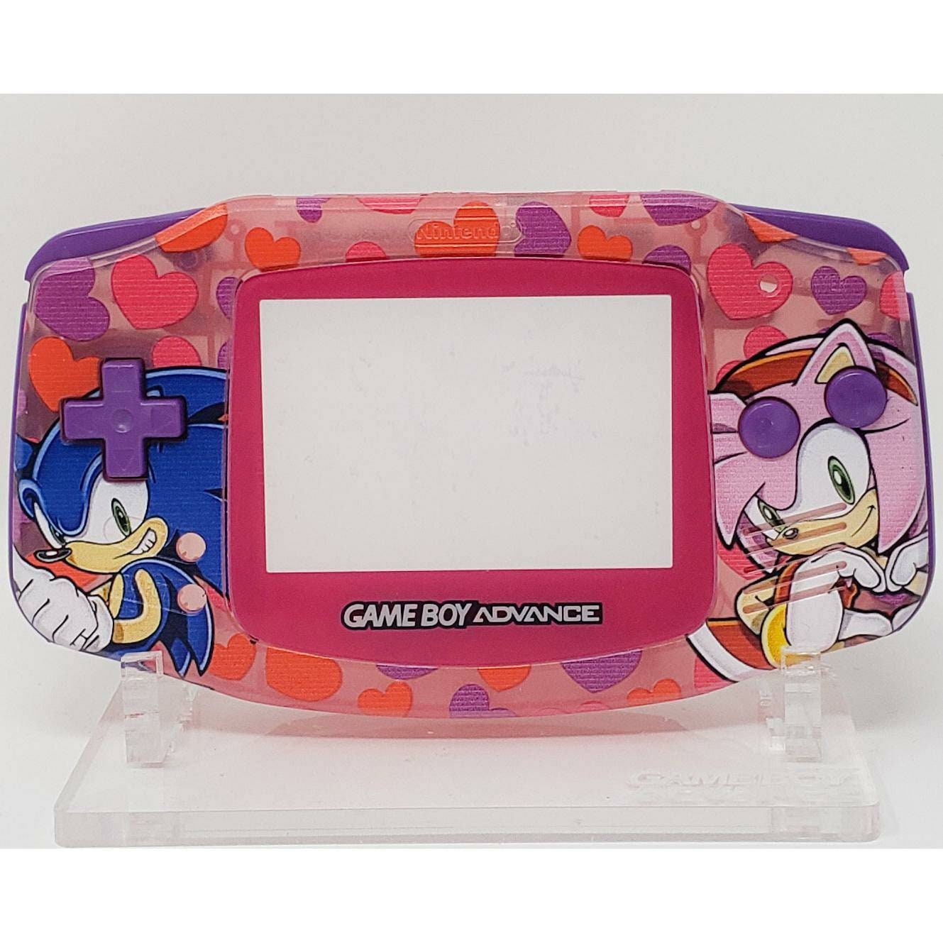 Sonic and Amy Custom Nintendo Gameboy Advance Shell Housing 