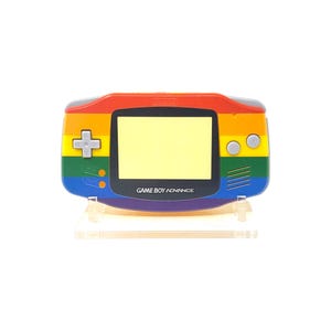 Gay pride flag custom Nintendo Gameboy Advance shell housing gba