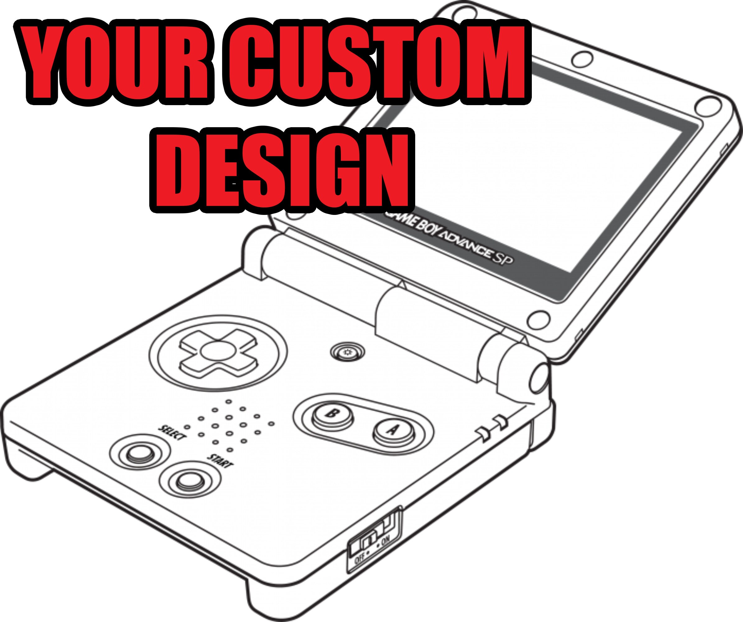 GBA SP Game Boy Advance IPS Ready Housing Shell – Clear Pink, Replacement Casing