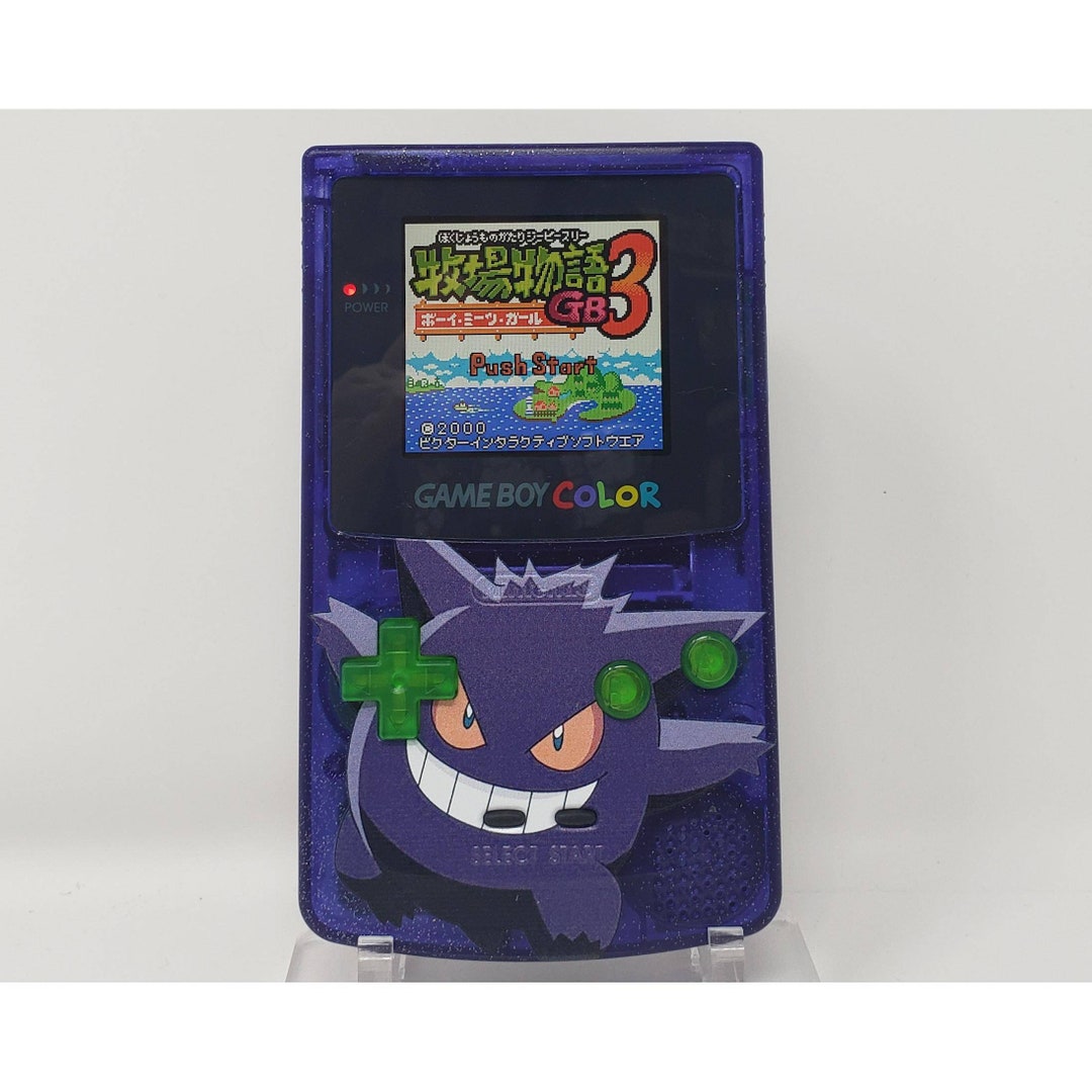 Pokemon Gengar Gameboy Color Glitter Etsy