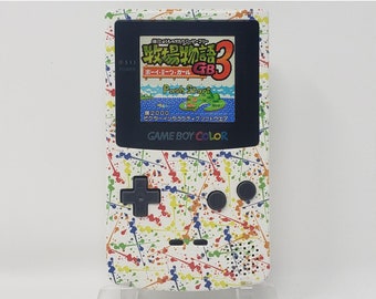 Splatter Paint Gameboy Color handheld