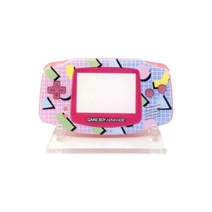 Pastel 80s pattern custom Nintendo Gameboy advance shell housing gba