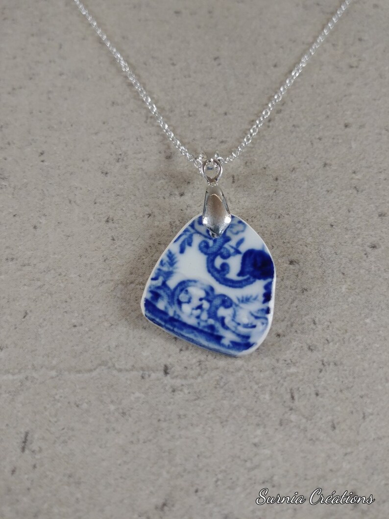 Broken China Necklace Antique Chinese Jewelry Broken Plate Etsy