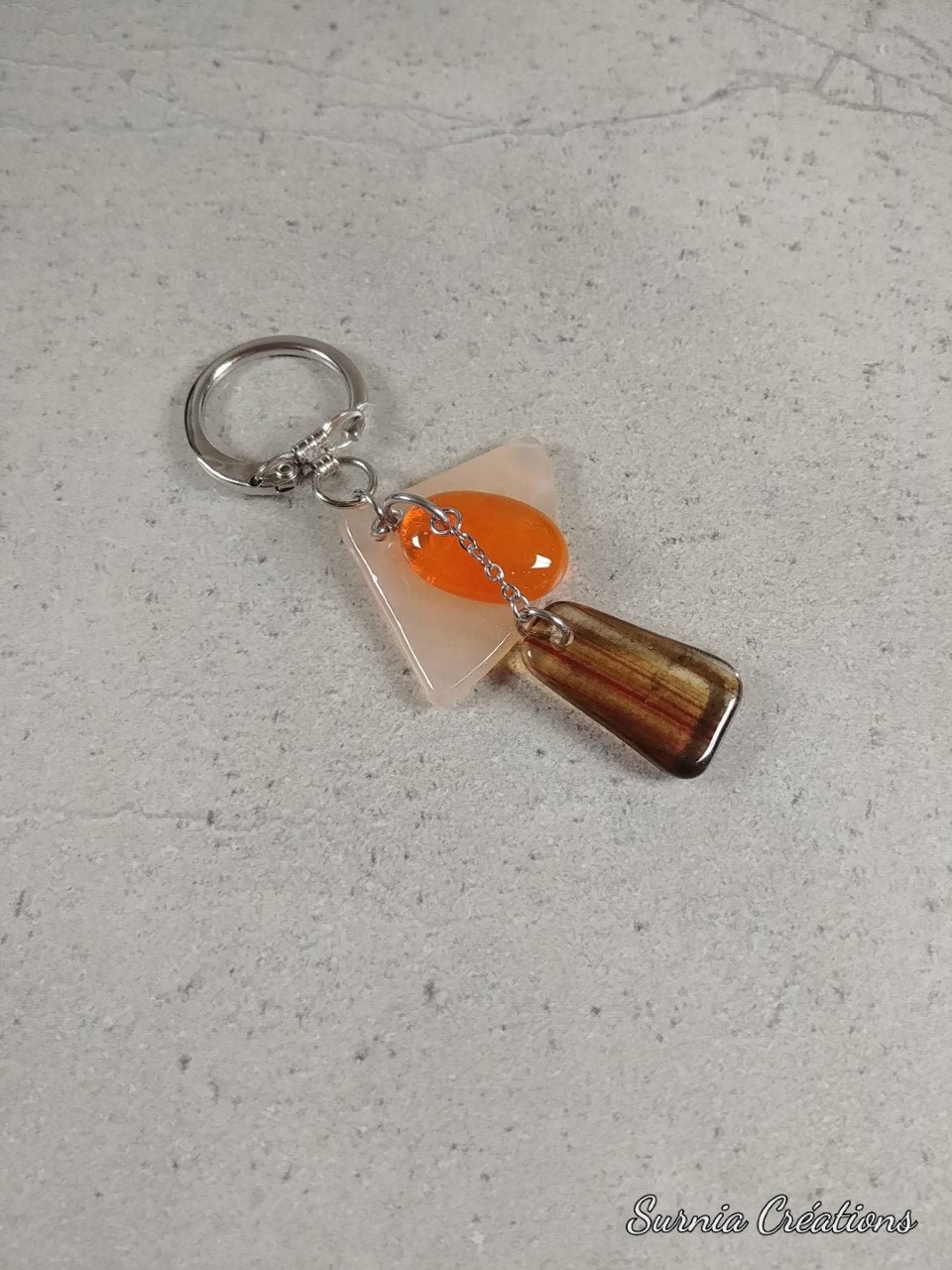 Fused Glass Keychain Glass Charm Keyring Unique Key Chain Etsy