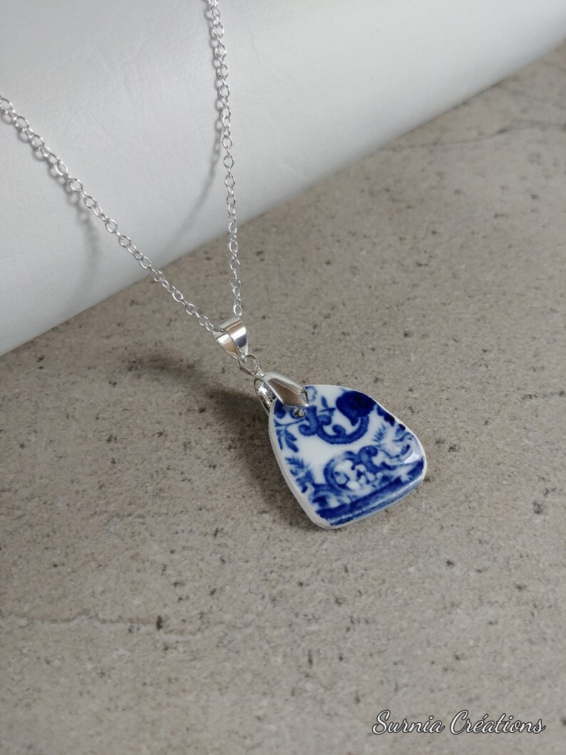 Broken China Necklace Antique Chinese Jewelry Broken Plate Etsy
