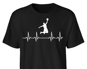 Basketball T-Shirt aus fairer Bio-Baumwolle von Hand bedruckt in Deutschland - perfektes Basketball Geschenk!