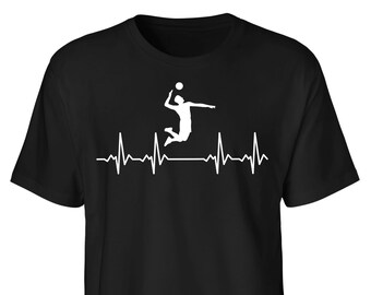Volleyball T-shirt made of fair organic cotton hand printed in Germany - perfect volleyball gift!