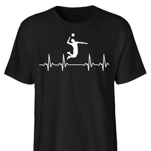 Volleyball T-Shirt aus fairer Bio-Baumwolle von Hand bedruckt in Deutschland - perfektes Volleyball Geschenk! immagine 1