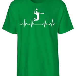 Volleyball T-Shirt aus fairer Bio-Baumwolle von Hand bedruckt in Deutschland - perfektes Volleyball Geschenk! immagine 6