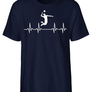 Volleyball T-Shirt aus fairer Bio-Baumwolle von Hand bedruckt in Deutschland - perfektes Volleyball Geschenk! immagine 7