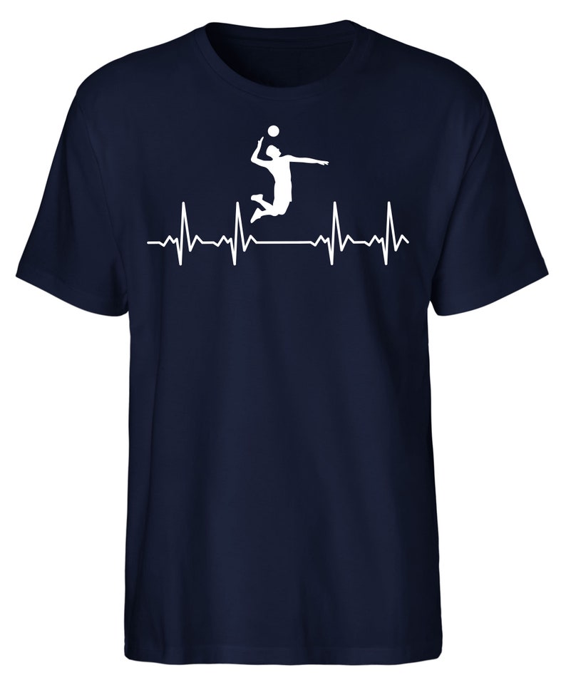Volleyball T-Shirt aus fairer Bio-Baumwolle von Hand bedruckt in Deutschland - perfektes Volleyball Geschenk! immagine 7