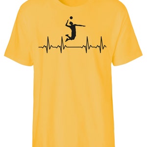Volleyball T-Shirt aus fairer Bio-Baumwolle von Hand bedruckt in Deutschland - perfektes Volleyball Geschenk! immagine 5