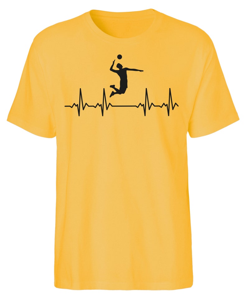 Volleyball T-Shirt aus fairer Bio-Baumwolle von Hand bedruckt in Deutschland - perfektes Volleyball Geschenk! immagine 5