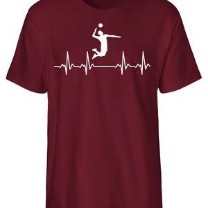Volleyball T-Shirt aus fairer Bio-Baumwolle von Hand bedruckt in Deutschland - perfektes Volleyball Geschenk! immagine 8
