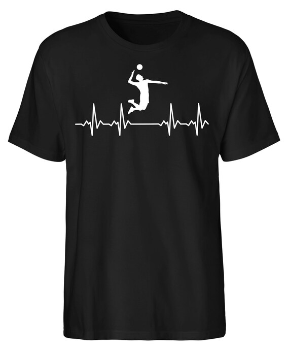 Volleyball T-Shirt aus fairer Bio-Baumwolle von Hand bedruckt in Deutschland - perfektes Volleyball Geschenk!