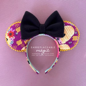 Winnie the Pooh Mickey Ears, Bumblebee Mouse Ears, Honey Bear Disney ears, Pooh Bear Mouse Ears, Character Disney ears, Pooh Mouse ears