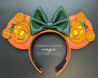 Kürbis Maus Ohren, Die Kürbis Ohren - Micky Maus, Micky Kürbis inspirierte Ohren, Magic Kingdom Micky Kürbis Ohren, Disney Halloween Ohren