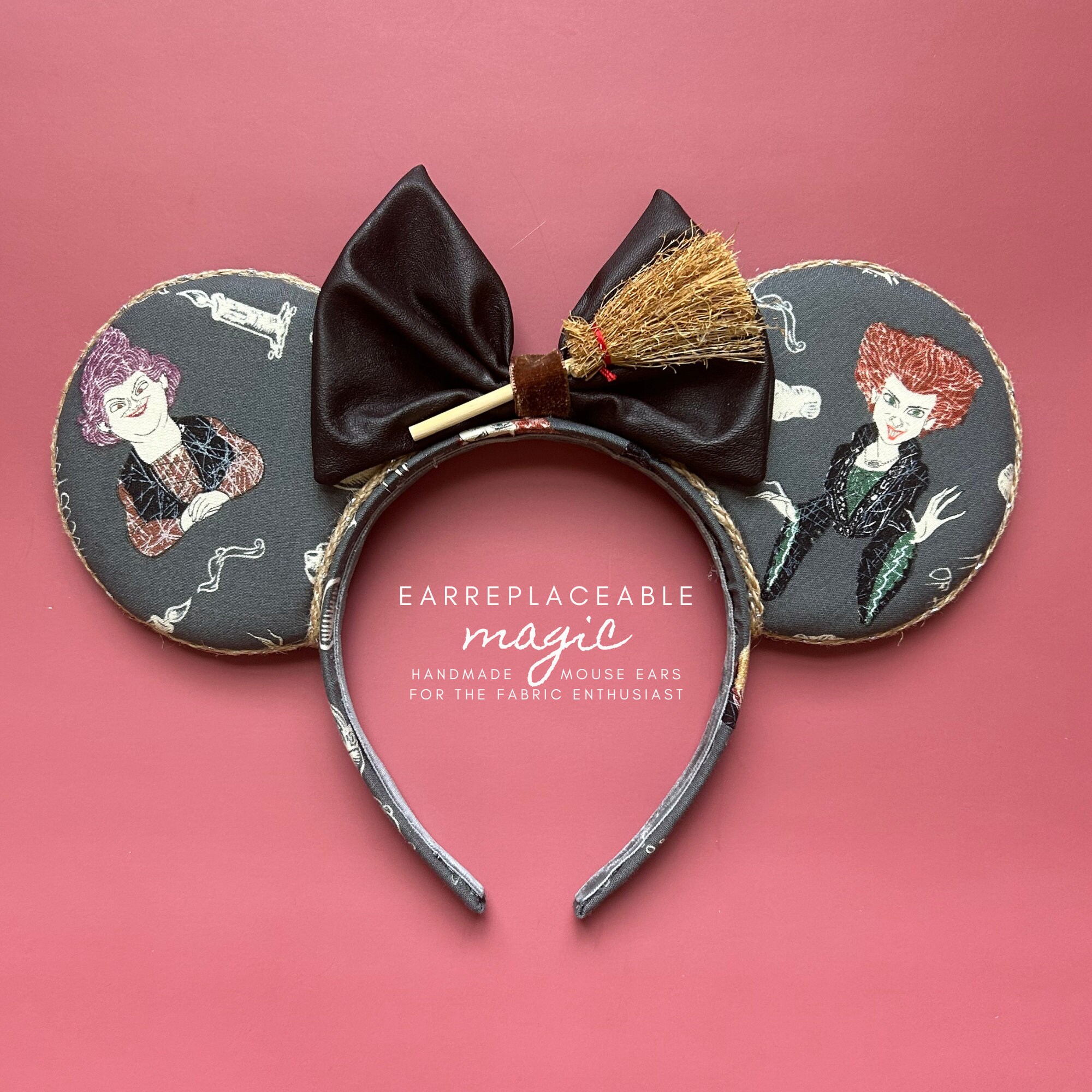 Hocus Mickey-oren, Minnie-oren, Halloween Mickey-oren, 3 zussen-oren, oren filmpersonages, Mickey-oren, hoofdband muizenoren, hoofdband muizenoren, oren muis