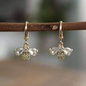 Bee Huggies • Insect Inspired • Bumblebee • Handcrafted • Honeybee • Insect Jewelry • Bee Inspired • Minimalist Earrings • Gifts for Her