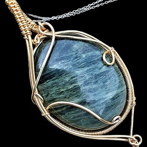 Green Jasper Copper Gold Wire Wrapped Necklace Elven Elvish Fantasy Jewelry Victorian Style Statement Amulet Forestcore Pendant Magical