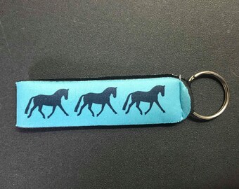 Key Chain Running Horses Horse Lovers Wristlet