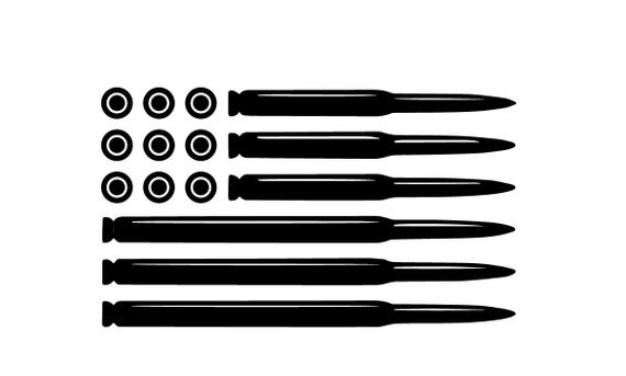 Sticker Car and Truck Decal American Bullet Flag