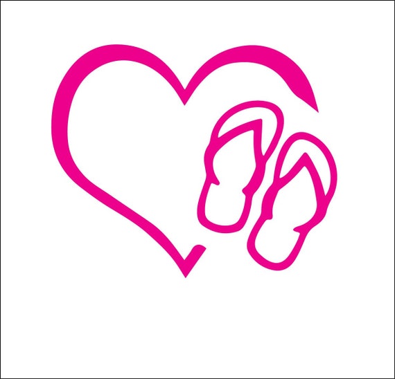 heart flip flop