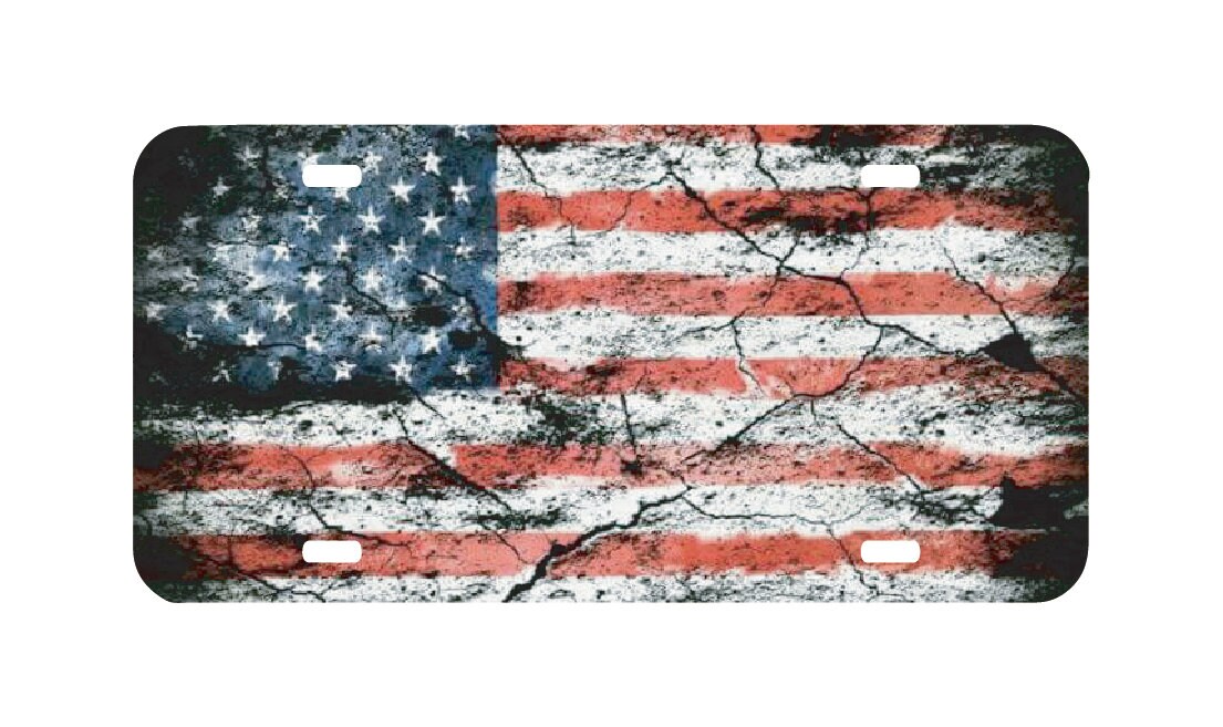 Custom American flag license plate front of car tag vanity Etsy