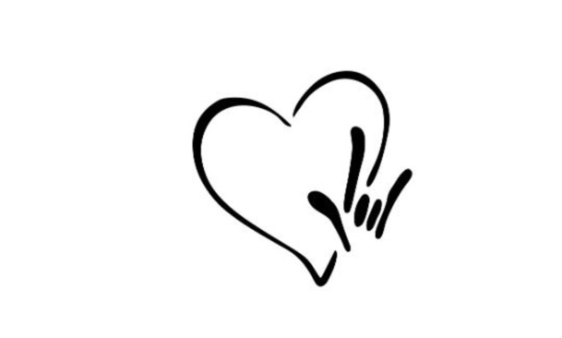 Download I love you heart sign language file svg ai dxf eps png | Etsy