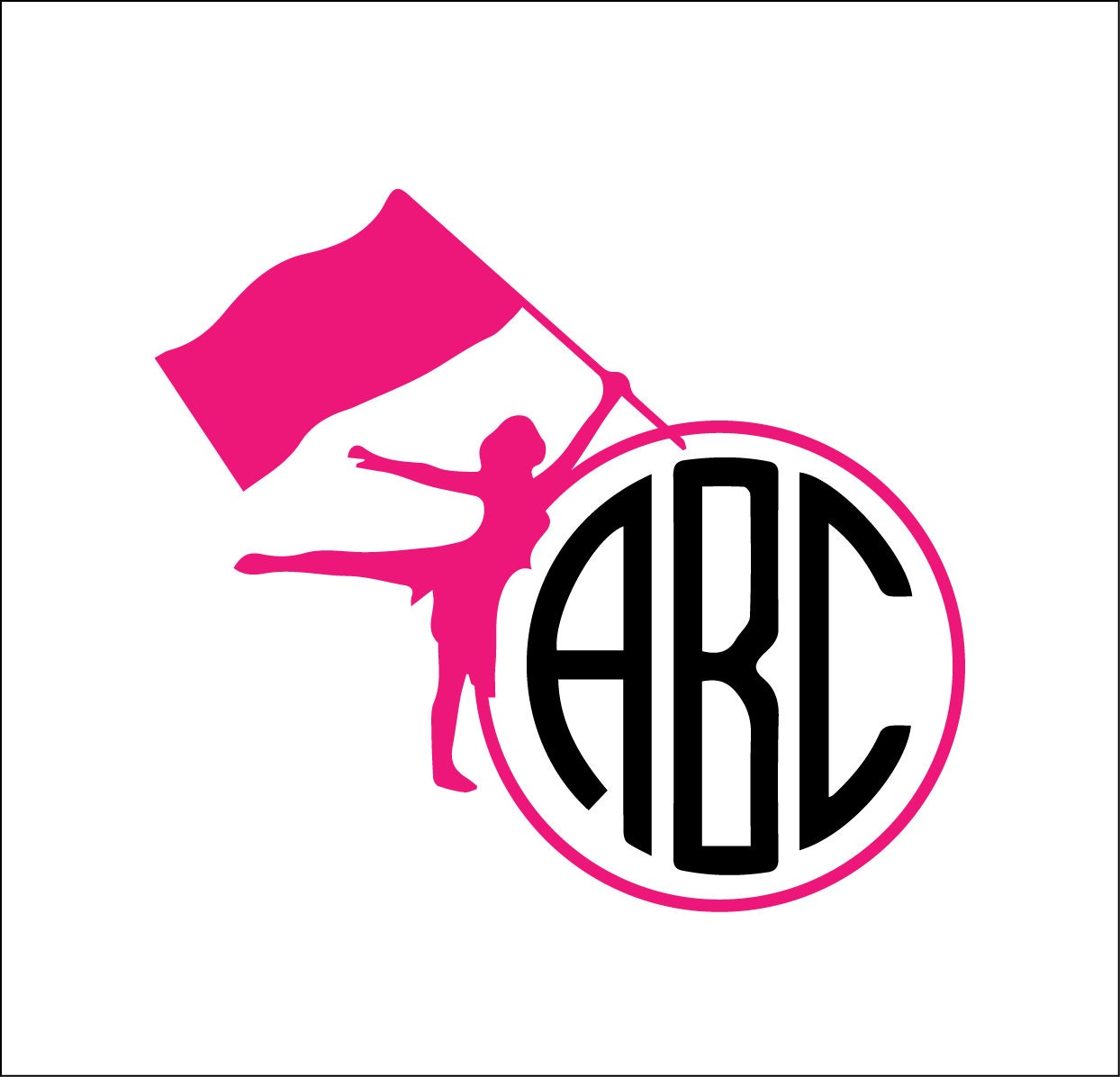 Color guard flags monogram file svg ai dxf eps png Etsy