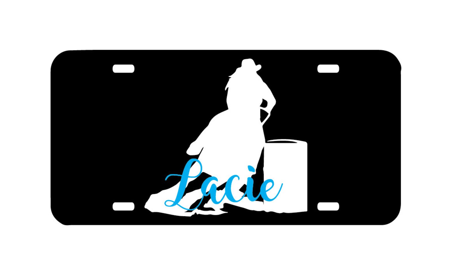 Barrel Racing Horse License Plate Front of Car Tag Vanity Etsy