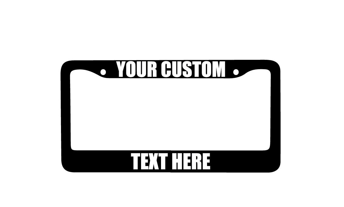 Your Custom Text Plate Frame License Plate Holder Cute Girly Etsy