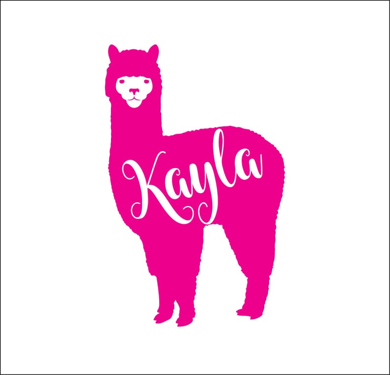 Download Llama alpaca custom monogram file svg ai dxf eps png | Etsy