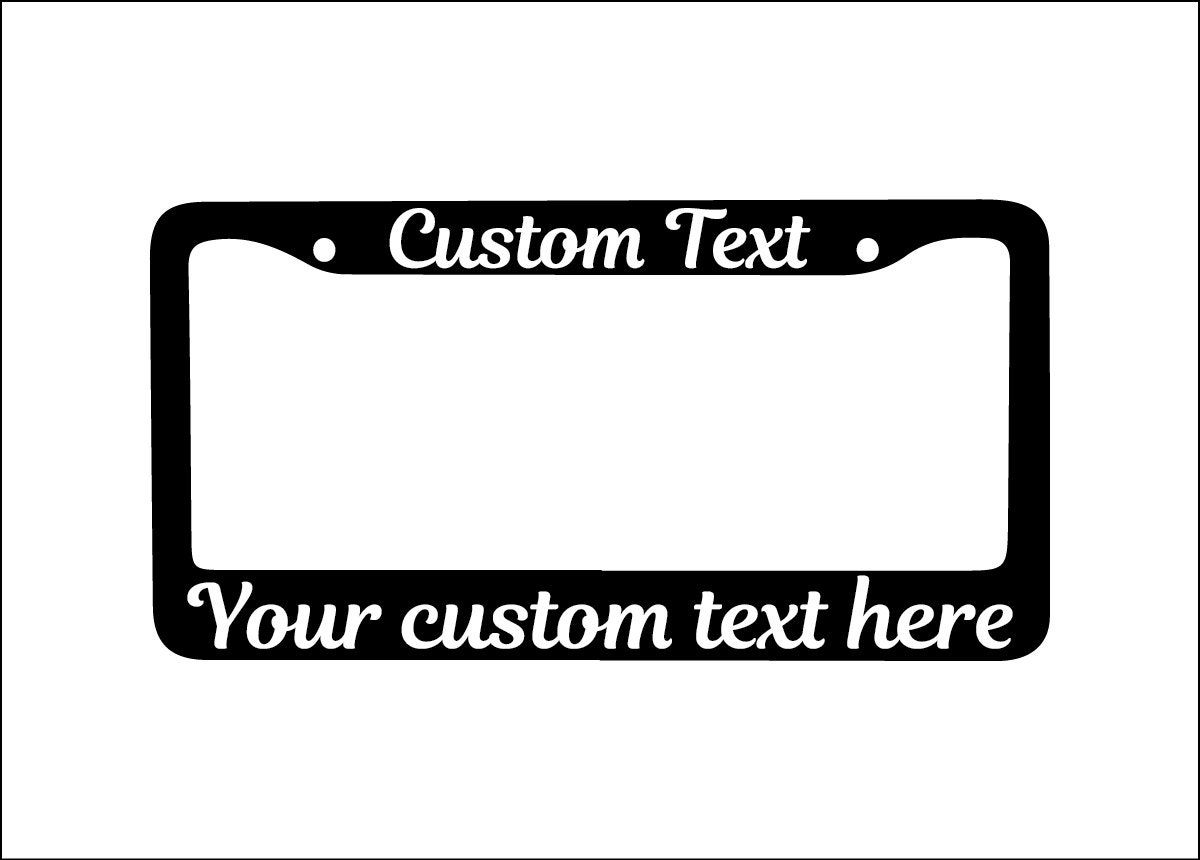 Your custom text plate frame, license plate holder, cute girly car ta…