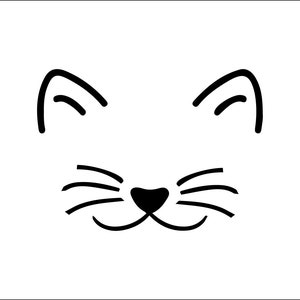 Cute cat mom cat face file svg ai dxf eps png digital image 1