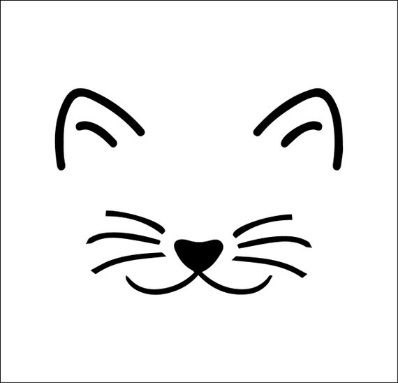 Download Cute cat mom cat face file svg ai dxf eps png digital | Etsy