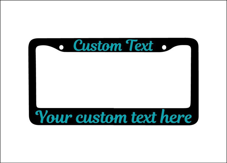 Your Custom Text Plate Frame License Plate Holder Cute Girly Etsy Canada