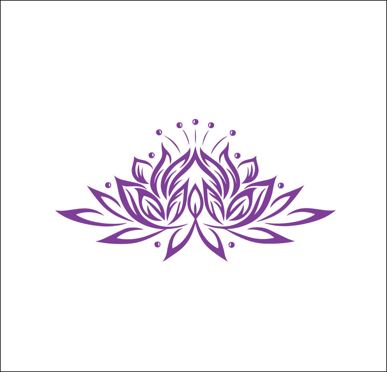 Tribal lotus flowers file svg ai dxf eps png digital | Etsy