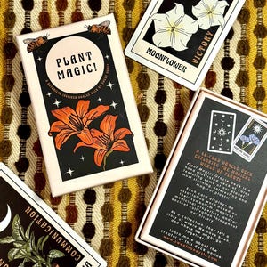 Plant Magic! Botanical Indie Oracle Deck | Flower Tarot Plant Tarot Plant Oracle Flower Oracle Witchy Gift Plant Magic oracle Plant Tarot