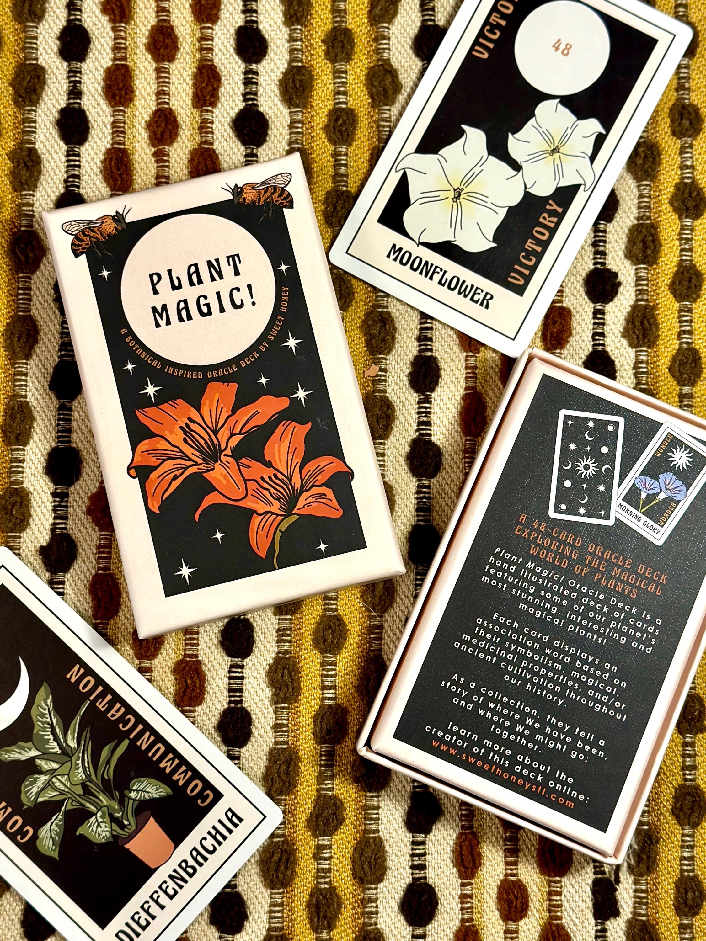 Plant Magic! Botanical Indie Oracle Deck | Flower Tarot Plant Tarot Plant Oracle Flower Oracle Witchy Gift Plant Magic oracle Plant Tarot
