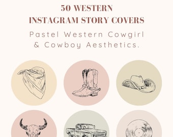 Copertine Instagram con foto di cowgirl (50 miniature, Canva, Cowboy, Country, Western, Rodeo, Social Media, Far West, Modello, Storia IG)
